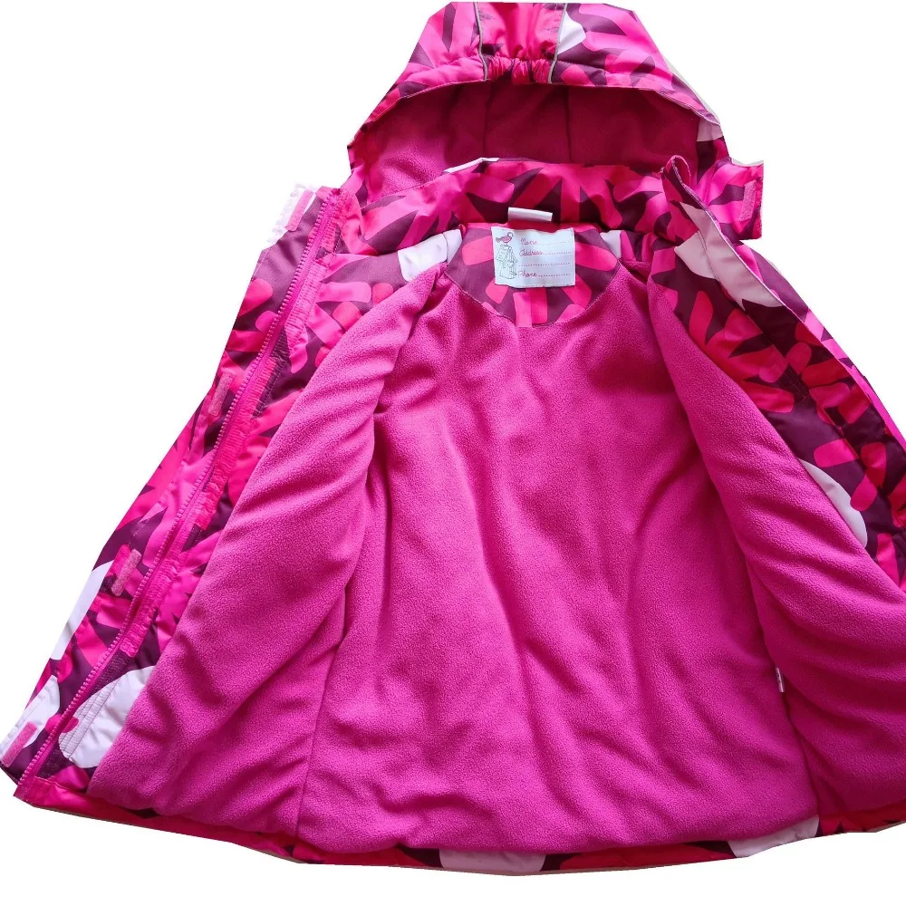 Fashion Thicken Warm Cotton Winter Waterproof Baby Girls Jackets Child Coat Heavyweight Children Outfits For 3-12 Years Old