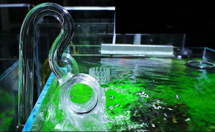 Стеклянная труба Лилия Мак пион спин поверхность скиммер поток потока 12 мм 16 мм водяное растение для аквариума бак фильтр Качество ada mini nano
