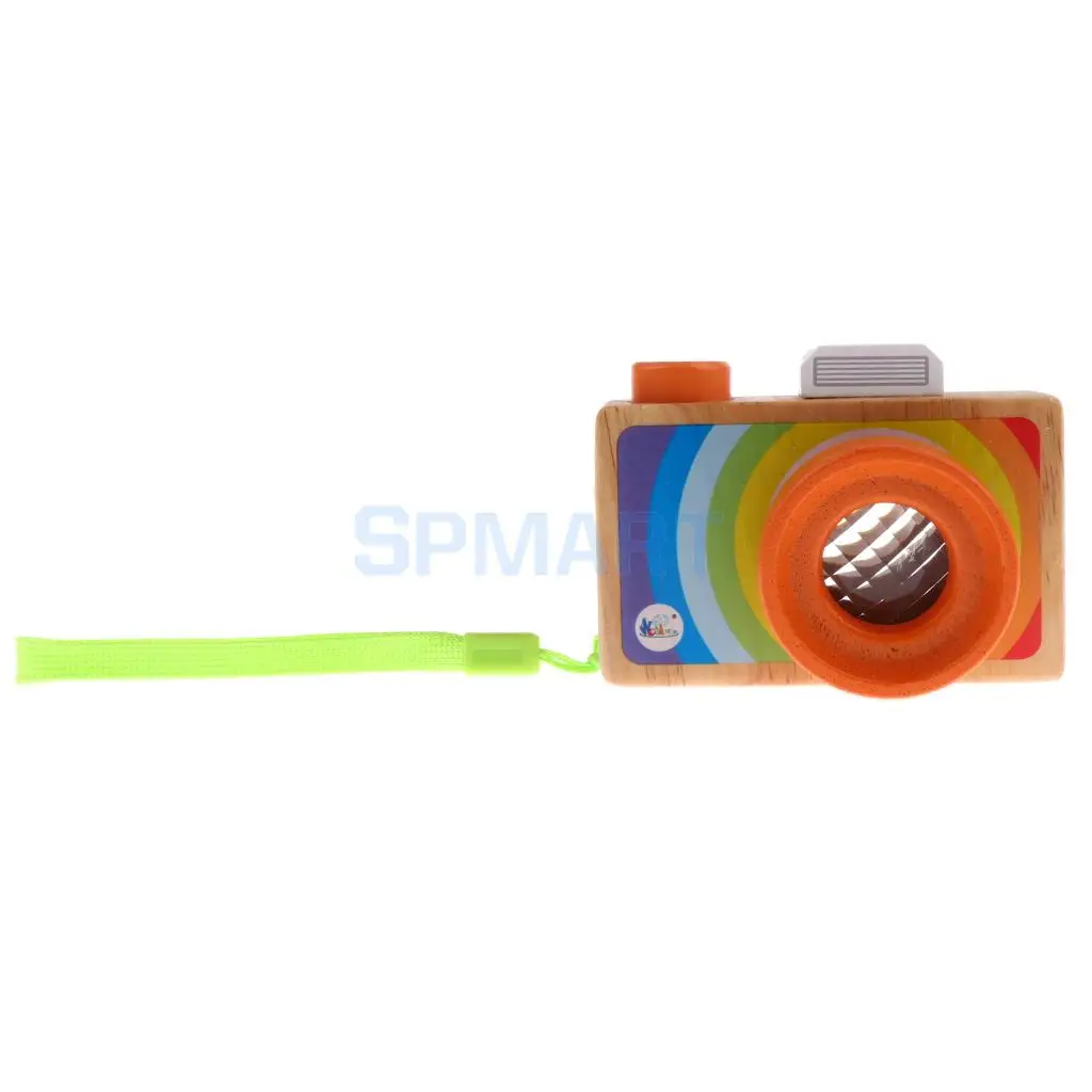 Kids Wooden Camera Toy Mini Cute Kaleidoscope Camera Kids Room Decor Christmas Birthday Gifts