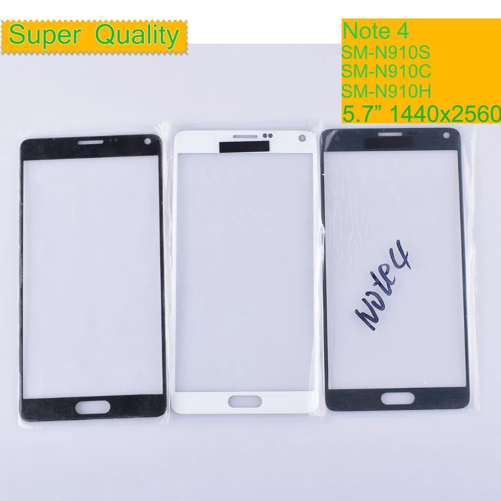 Для Samsung Galaxy Note 4 N910 N910A N910F N910H сенсорный экран передняя стеклянная панель ЖК