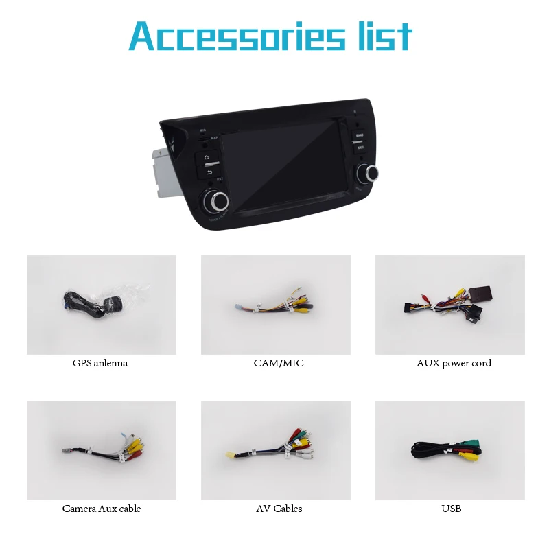 Discount KiriNavi Car Radio For FIAT Doblo 6.1" HD Touch Display MP5 Android 6.0 Auto Audio GPS Bluetooth Navigation Multimedia Players 4