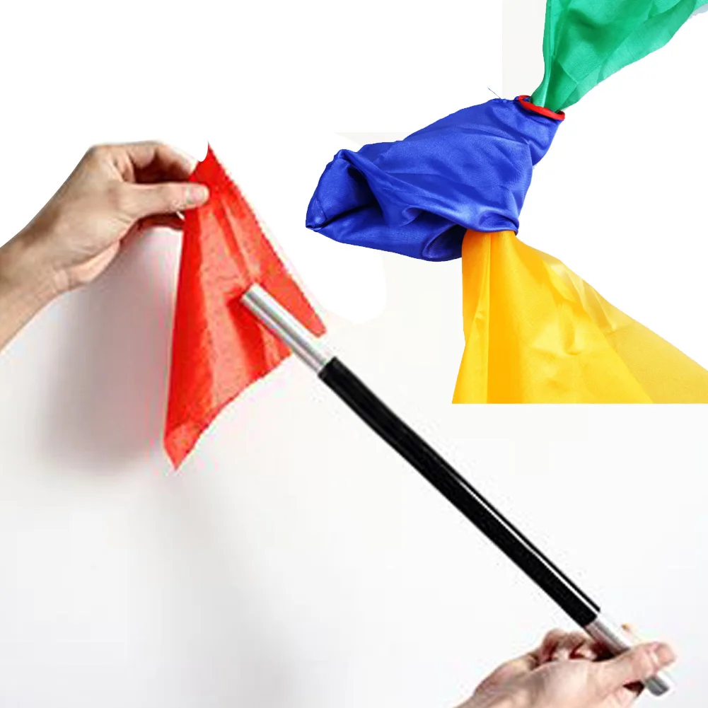 Four color Silk Scarf Color Change Silk Scarf Stage Magic Tricks Props Funny Novelty Stage Props