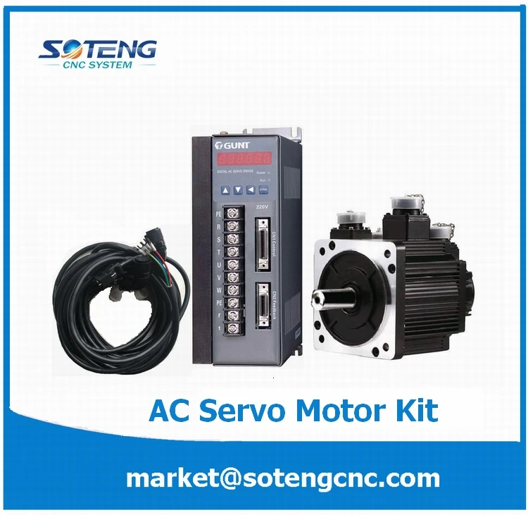 

3ph,220V 130mm Size Pulse Control Incremental 10Nm servo motor driver kit