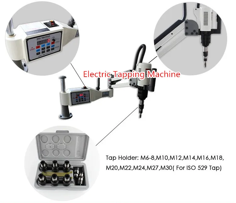 Мощный M6-M30 вертикальный электрические гайконарезной станок 220 V высокого качества один год гарантии