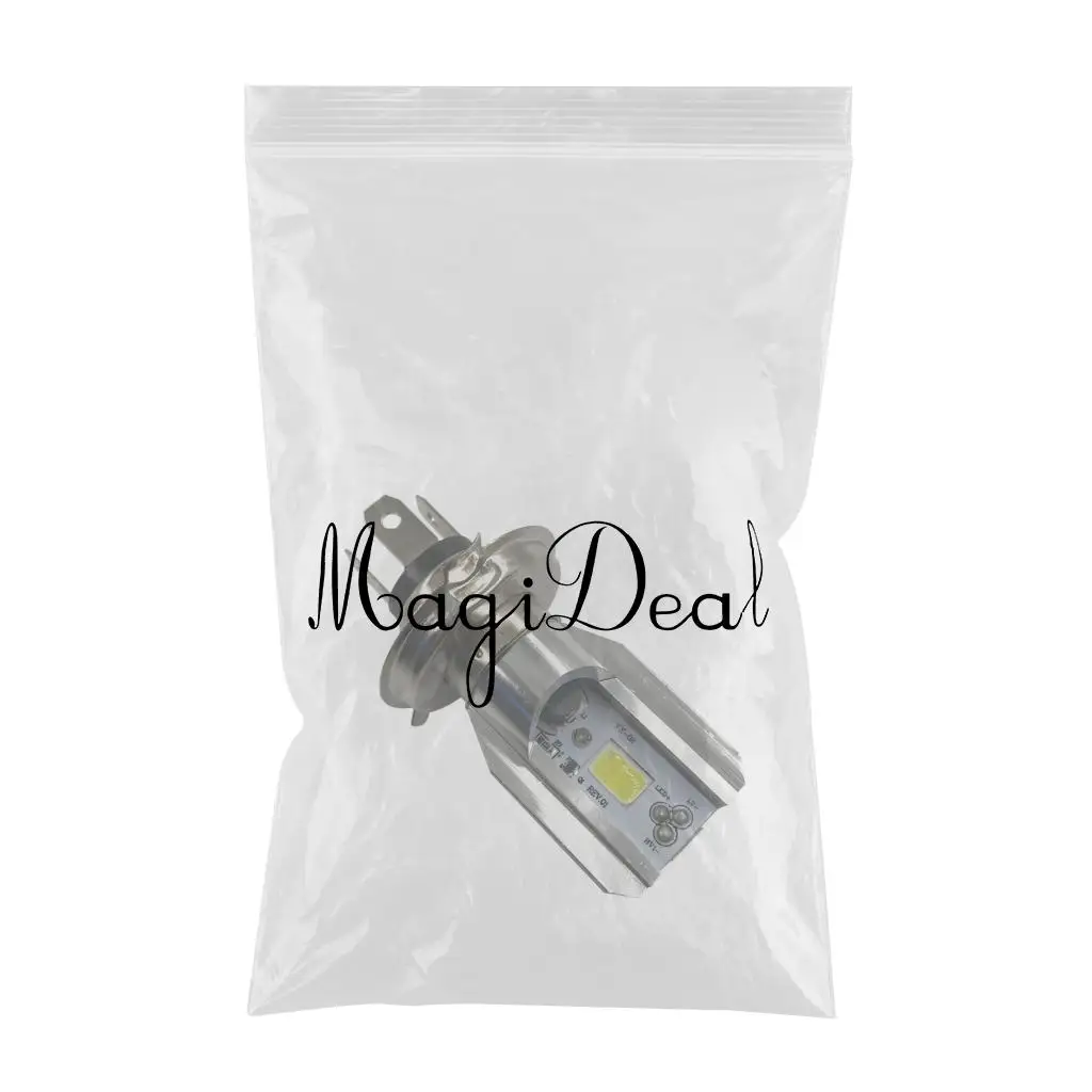 H4 BA20D DC 6V-80V 6W 6500K COB LED Motorcycle Hi/Lo Beam Headlight Bulb Long Lifespan Waterproof and Anti-Corrosion