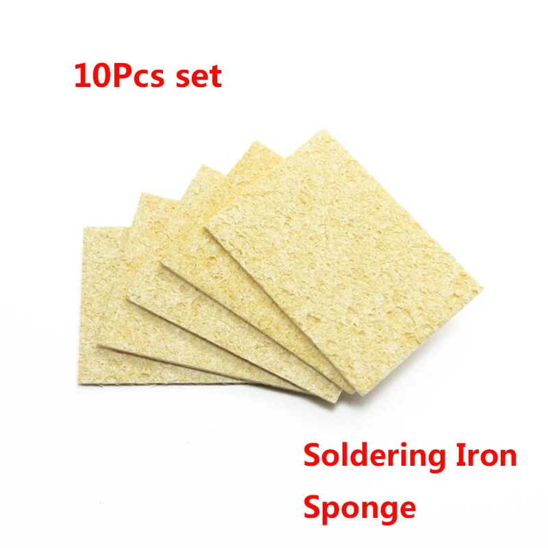 electric soldering irons High quality 10Pcs High Temperature Resistant Sponge Electric Iron Tip Cleaning Sponge Rectangular 3.5CM*5CM hot air soldering