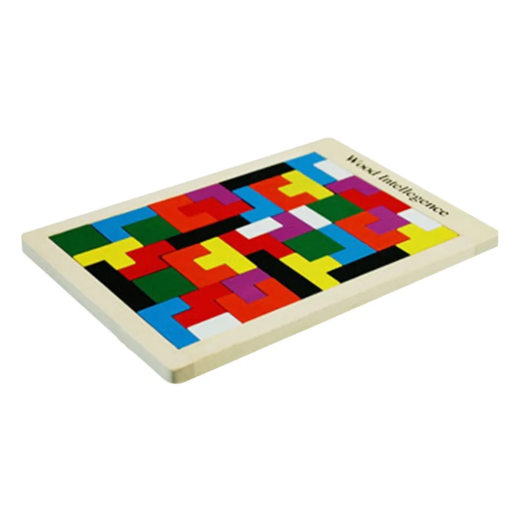 

Hot Sale KIds Wooden Jigsaw Cube Puzzle Toy Tetris Puzzle Building Game Colorful high quality Educational Toys for Kids Gift