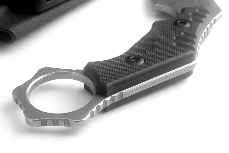 KKWOLF karambit fixed blade knife High hardness AUS-8 steel Outdoor hunting knife Black G10 EDC camping tactical survival tools KKWOLF karambit fixed blade knife High hardness AUS-8 steel Outdoor hunting knife Black G10 EDC camping tactical survival tools