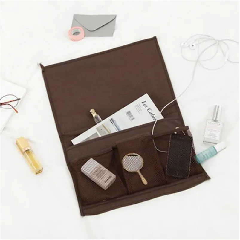 1 PC Armchair Storage Holder Bedside Sofa Table Cabinet Storage Organizer Pocket Oxford Cloth Book Phone Bag Home Decor 30MR1212