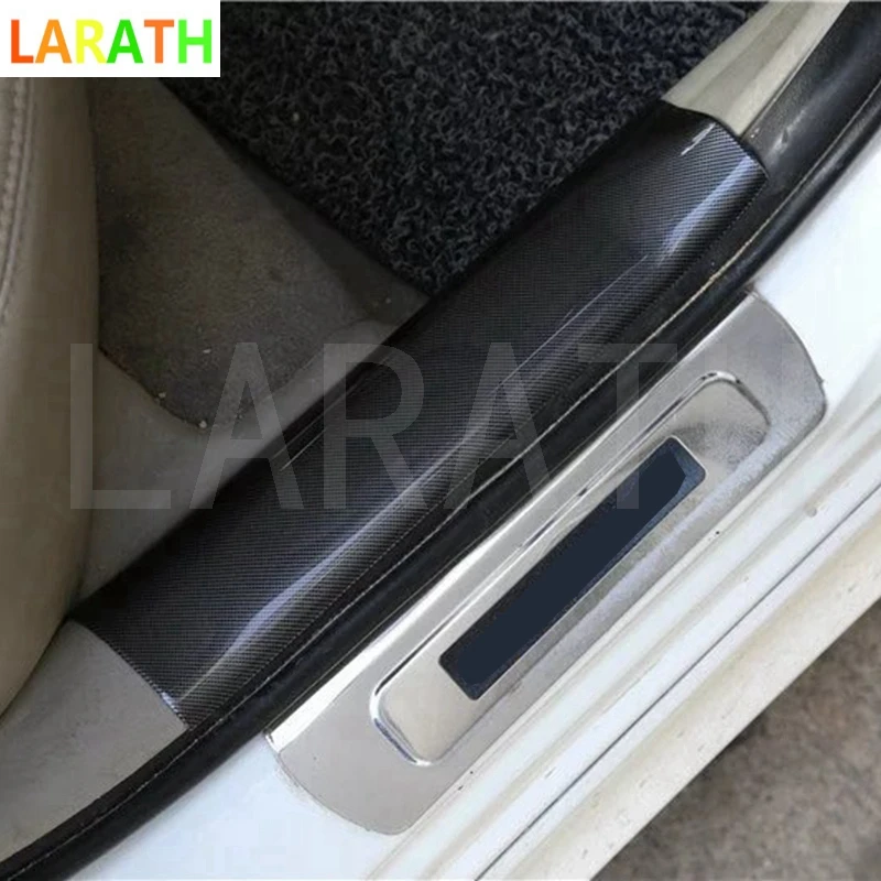 Для mitsubishi lancer 2010 2011 2012 углеродного волокна Дверь сил Скребок накладки на пороги