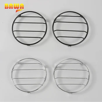 

BAWA Front Headlight Lamp Hoods for Jeep Wrangler TJ 1997-2006 Metal Car Front Fog Lamp Decoration