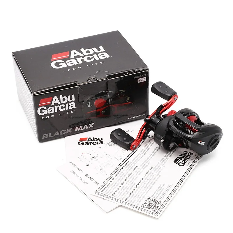Hot Sale Winter Fishing Reel Abu Garcia Baitcasting Black Water Drop Wheel Right Hand Trolling Reels 4+1BB 6.4:1