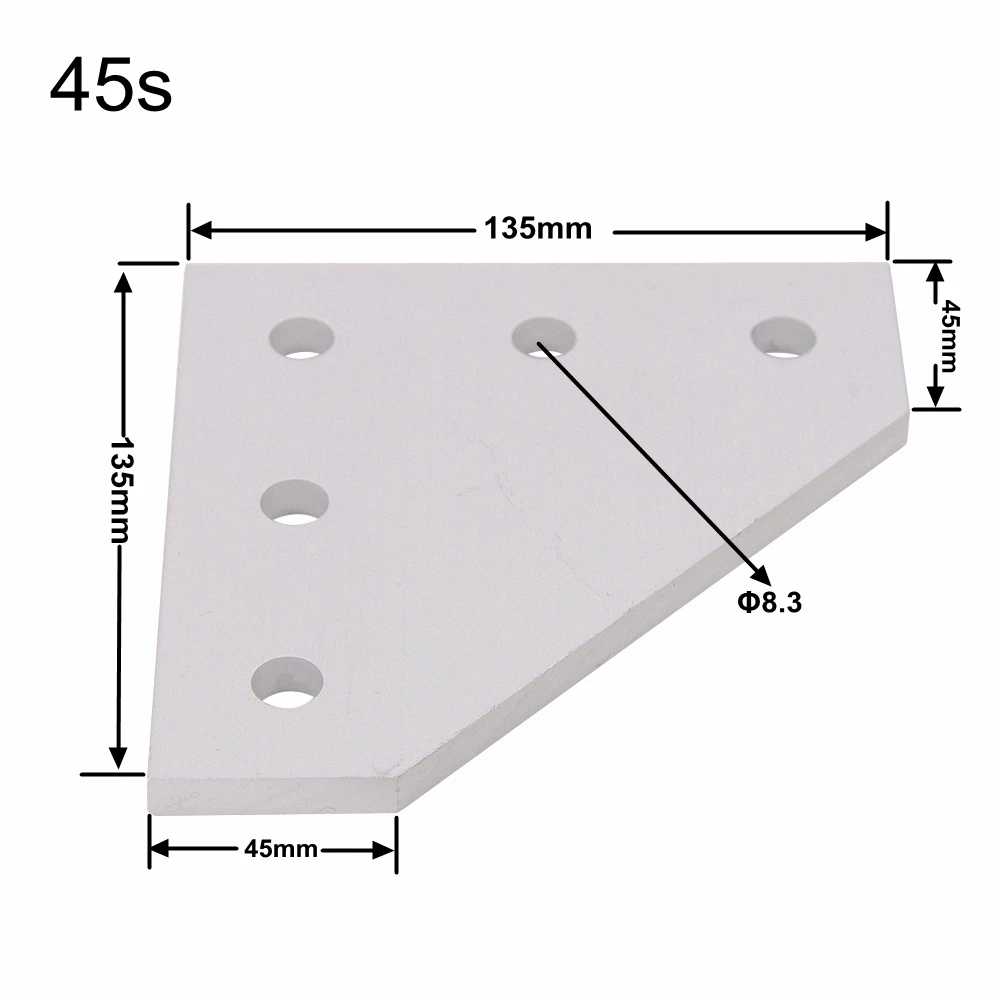 5 отверстий 90 градусов шарнирная доска пластина угловой кронштейн шарнирная полоса для алюминиевого профиля 3030 4040 4545 с 5 отверстиями