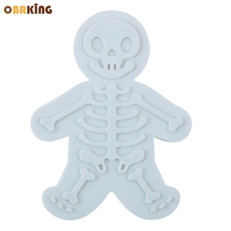 

OBRKING 2Pcs Halloween Gingerbread Skeleton Cookie Cutter Fondant Biscuit Cake Mold DIY Decorating Kitchen Baking Pastry Tool