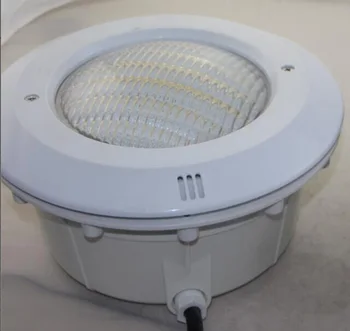 

glass PAR56 pool lamp 15W led swimming pool underwater light with plastic housing for solid concrete cemen pool with 12v adapter