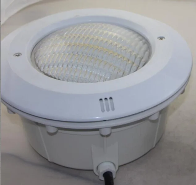 

glass PAR56 pool lamp 15W white color led swimming pool underwater light with plastic housing for solid concrete cemen pool