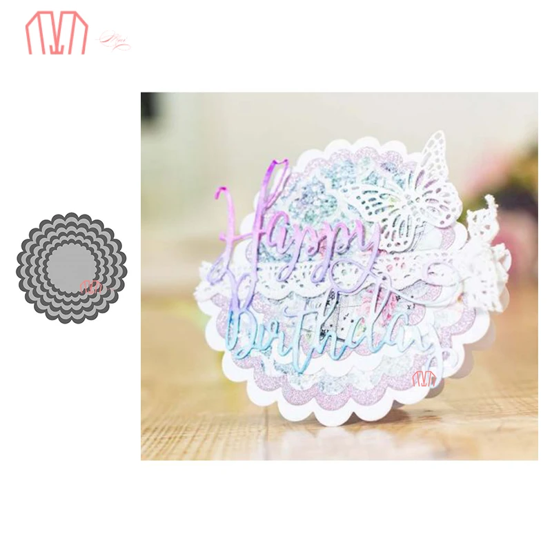 

Mai Scalloped Edge Circle Metal Cutting Dies Stencils for DIY Scrapbooking photo album Decorative Embossing DIY Paper Cards