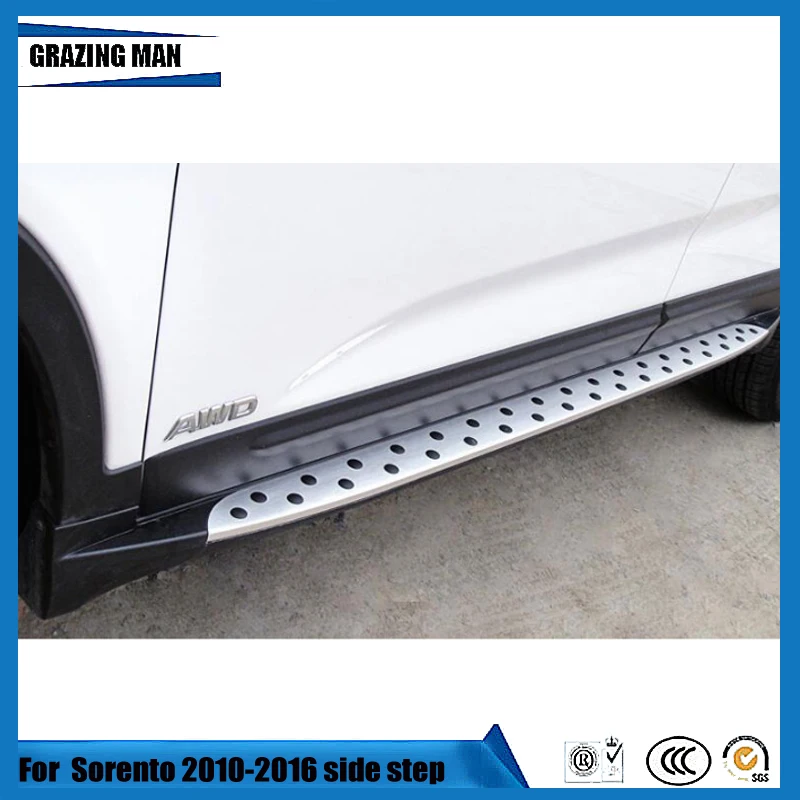 

High Quality Aluminium Alloy Thresholds Side Step Bar Running Board For Sorento 2010 2011 2012 2013 2014 2015 2016