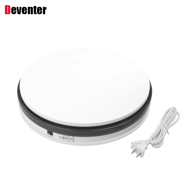 

35cm Photography Studio 360 Degree 3D Electric Rotating Turntable clockwise Automatic Revolving Showcase Platform White black