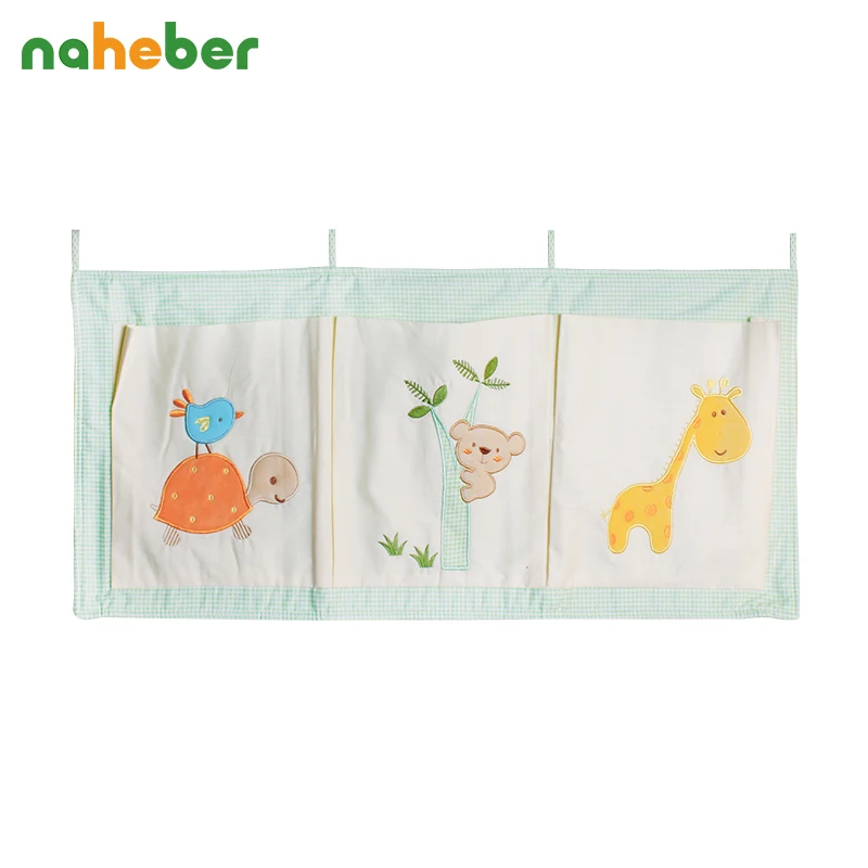 

Cotton Crib Organizer Baby Cot Bed Hanging Storage Bag Toy Diaper Pocket for Newborn Crib Bedding Set Accessories