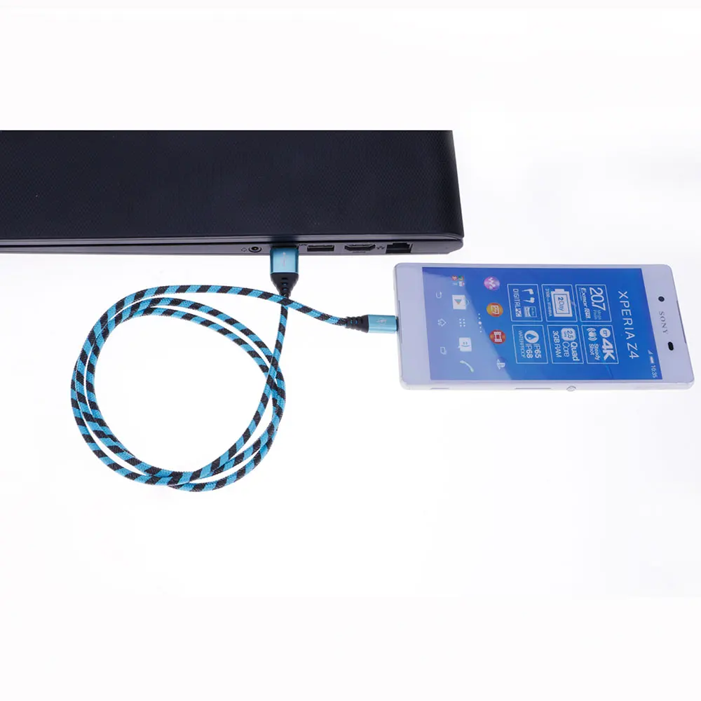 Micro USB Цветной полосатый зарядный кабель для синхронизации данных зарядный кабель для передачи данных для samsung Galaxy S4
