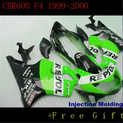L36-Motorcycle обтекатель кузова Комплект для CBR600F4 1999 2000 99 00 ABS литья под давлением CBR600 F4 CBR 600 зеленый черный