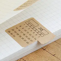 4 листа этикетки Канцтовары календарь бумага с росписью блокнот-органайзер наклейки индекс
