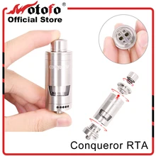 Original Wotofo Conquistador RTA Superior de llenado Cubierta Conquistador de Control de Flujo de Aire Ajustable Atomizador Tanque Rebuildable Dual Postless