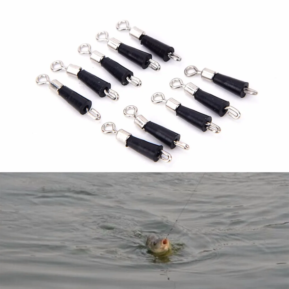 50Pcs/Pack Ball Bearing Swivel Solid Rings Fishing Connector Quick Fast