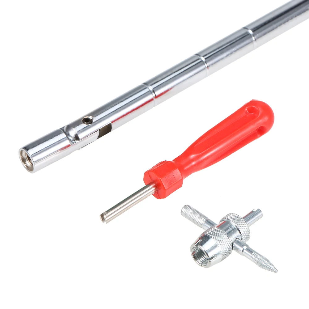 1 Set Tyre Valve Core Repairing Tools Kit Car Tyre Valve Stem Puller Core Remover Repairing Tools Kit for Motorcycle Bicycle
