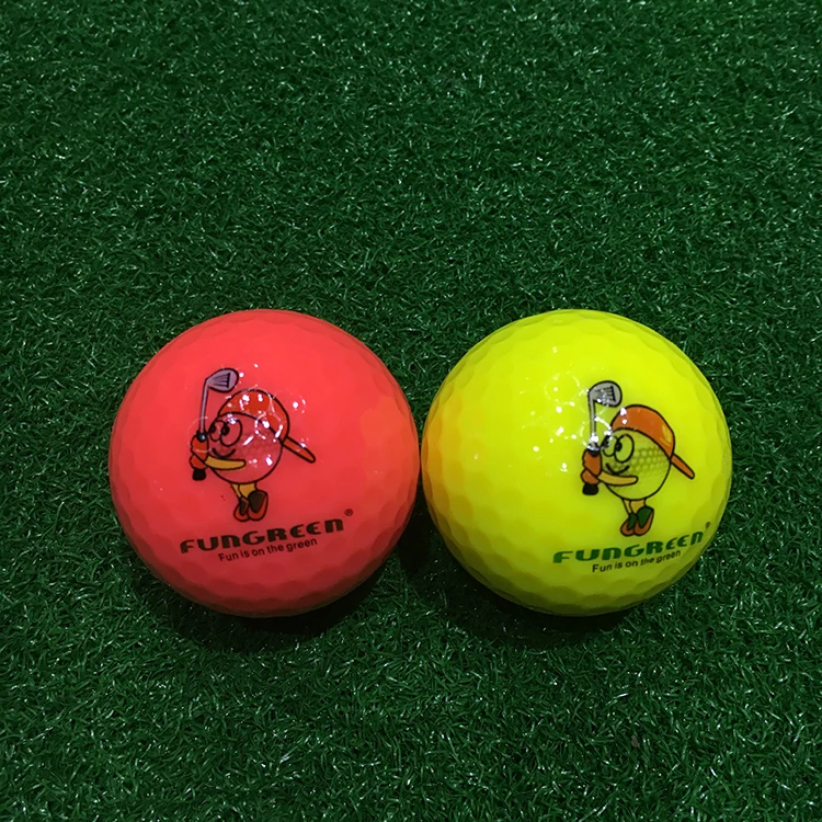 FUNGREEN 2 طبقات متعددة الألوان كرات الجولف 10 قطعة/الوحدة ممارسة كرات الجولف مضحك التدريب الرياضية الكرة للأطفال لعب الغولف