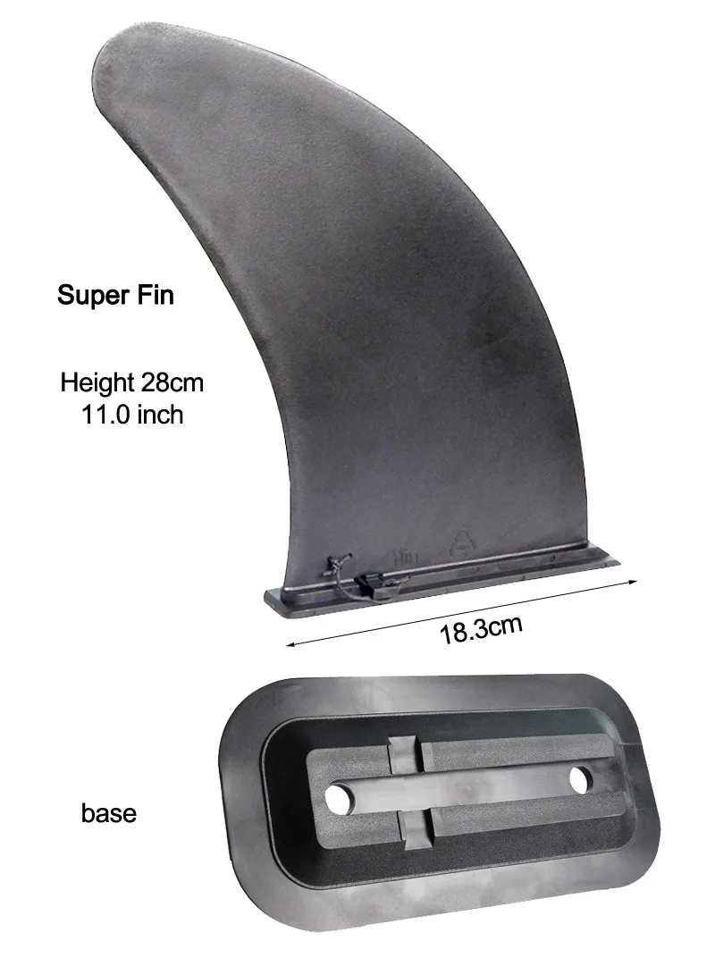 11 inch increase tail rudder split fins surfboard ZRAY canoe accessories tail rudder split fins fins (2)