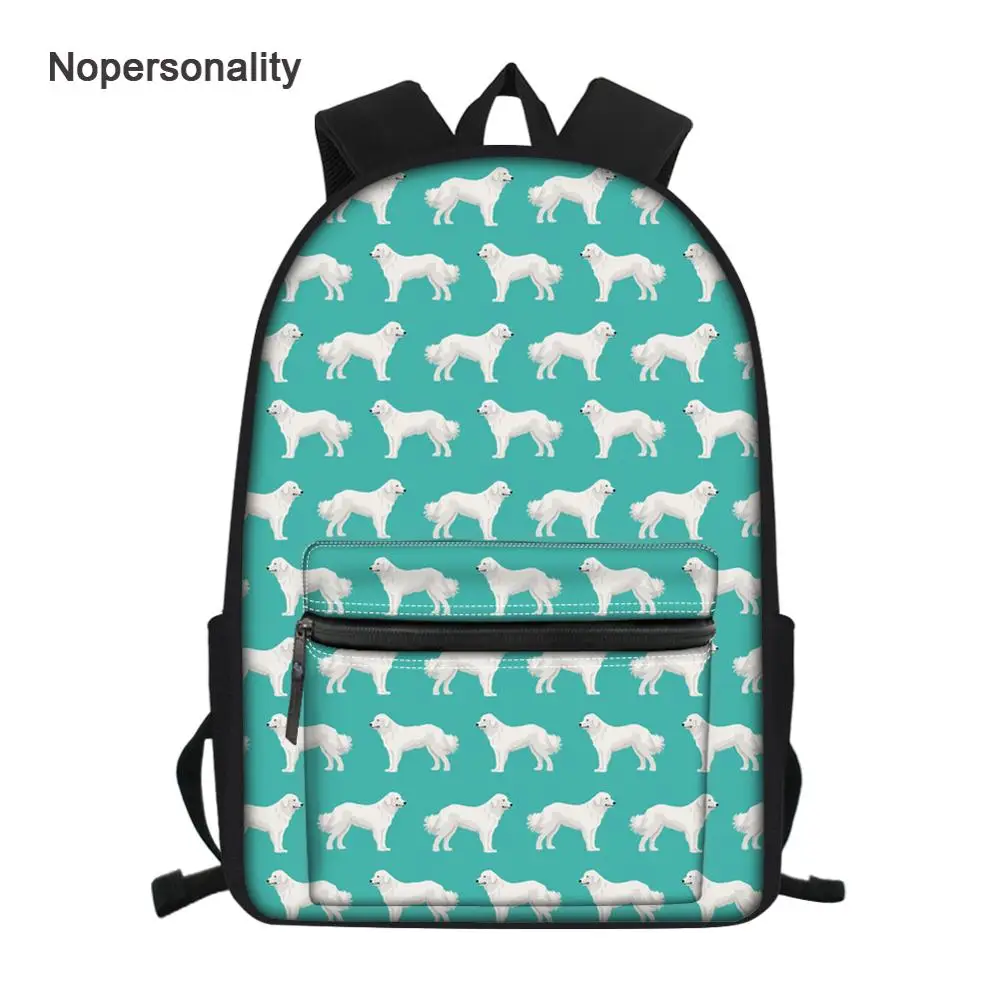 Best Pyrenees Dog Print Women Backpack Female Polyester Teen Girls Schoolbag Casual Student School Bags for Teenage Girls Back Pack