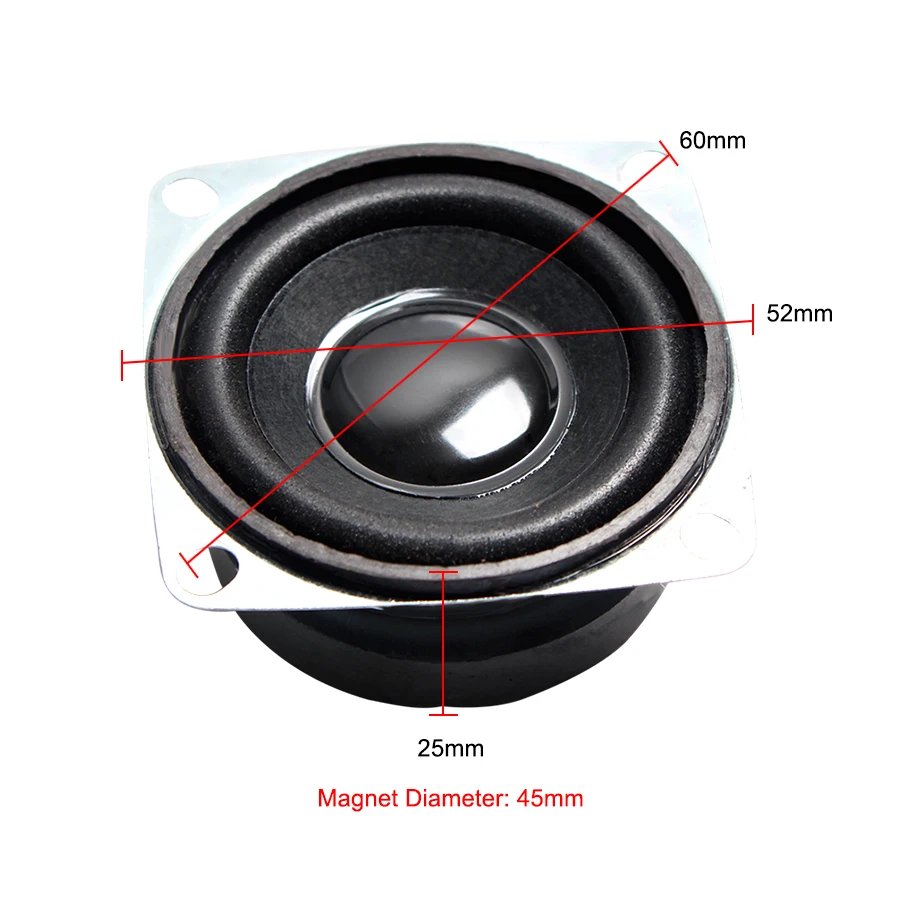 2 шт. 2 дюйма 4 Ом 3 Вт Полнодиапазонный динамик мини Портативная аудио Колонка стерео нч динамик громкий динамик коробка Diy аксессуары