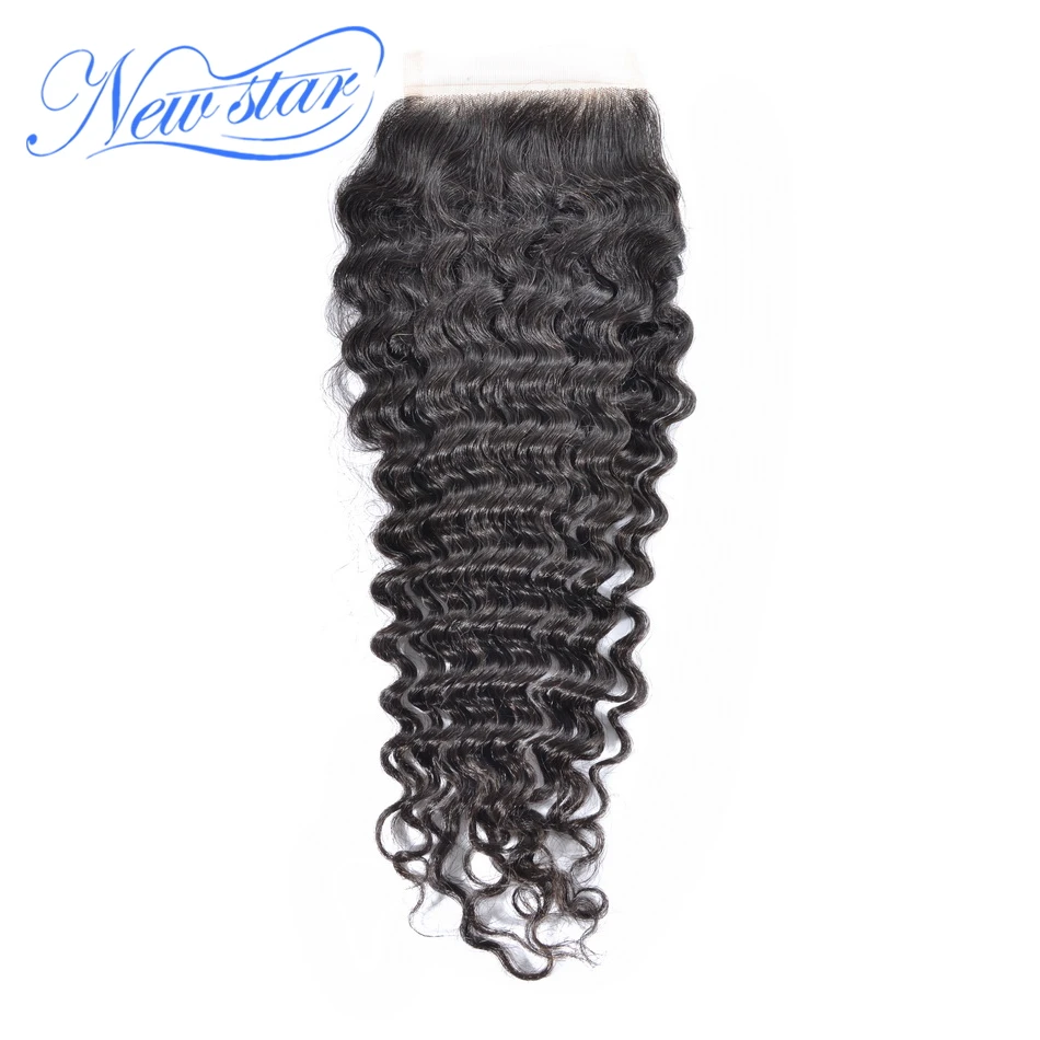 New Star Virgin font b Hair b font Lace Curly Closure 100 font b Human b