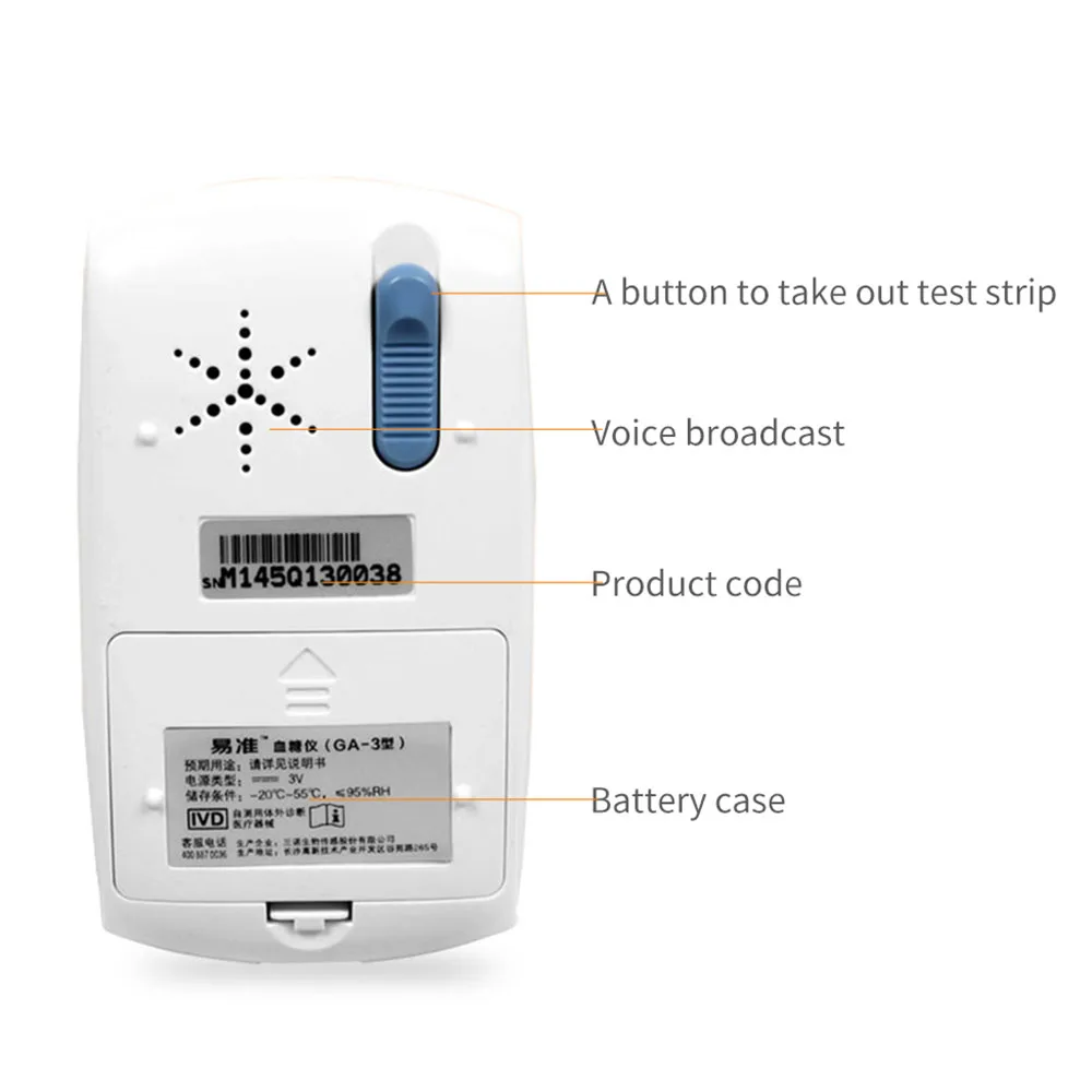 Бытовой глюкометр, умный измеритель уровня глюкозы в крови, измеритель уровня сахара в крови с 50 тестовыми полосками и 50 иглами, медицинский инструмент