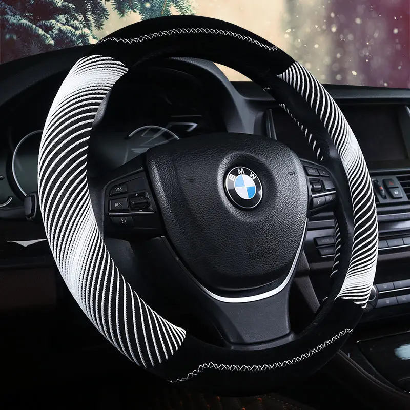New 3D Helix Line Stitching Steering-wheel High Quality Velvet Steering Wheel Cover Car Styling Interior accessories New 3D Helix Line Stitching Steering-wheel High Quality Velvet Steering Wheel Cover Car Styling Interior accessories