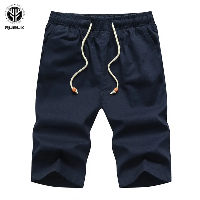RUELK Брендовые мужские повседневные шорты летние мужские бермуды высокого качества короткая мужская одежда короткие мужские s однотонные шорты