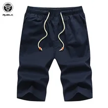 RUELK Брендовые мужские повседневные шорты летние мужские бермуды высокого качества короткая мужская одежда короткие мужские s однотонные шорты