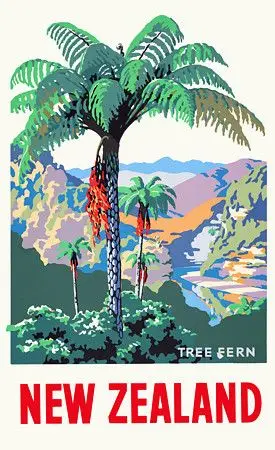 Matson Cruise Lines New Zealand NZ Landscape Cuture Trip Travel Retro Vintage Poster Decorative DIY Art Home Bar Posters Decor