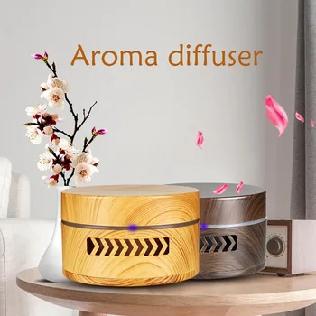 

Mini Aroma Diffuser Ultrasonic Vibration Atomization Humidification Wood Grain for Car Home Office Use Battery Operated
