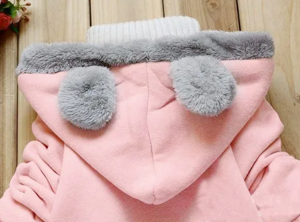 Новая повседневная детская одежда с рисунком кролика флисовые куртки с капюшоном зимний детский теплый свитер