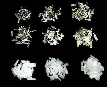 

Boxed 6.3 / 4.8 / 2.8 plug spring + insert + jacket the 50 sets of cold-press terminal block male and female plug connector
