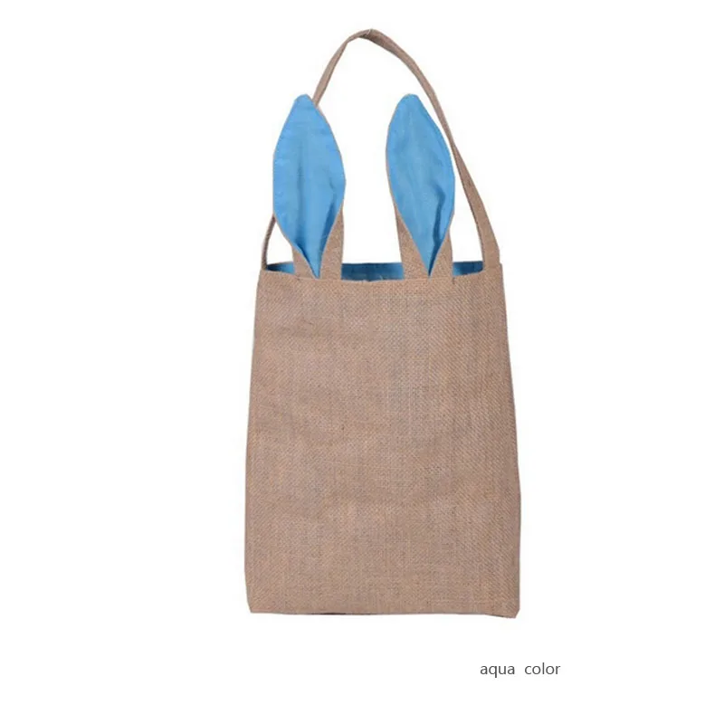Wholesale Blanks DOMIL Jute Bunny Ear Easter Tote Bag Burlap Material