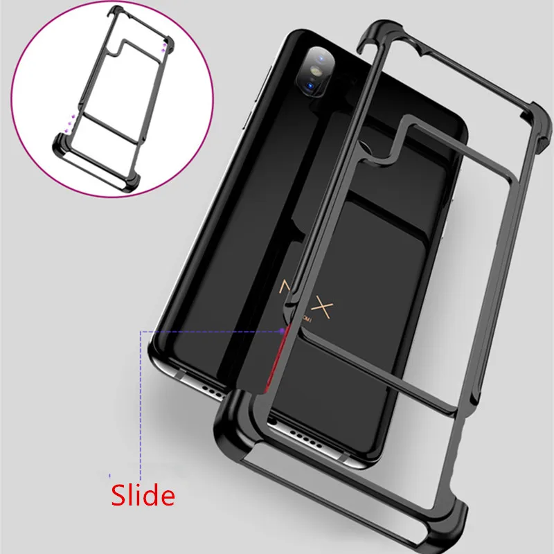 

For Xiaomi Mi Mix 3 simply slide Aluminum metal bumper Frame Slim Cover Back case