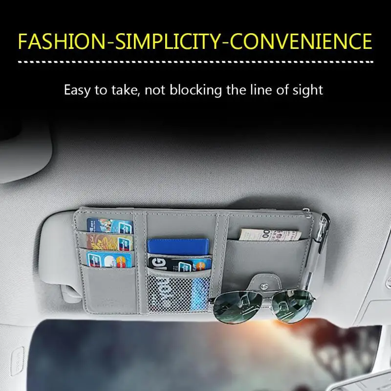 Universal Car Auto Visor Organizer Holder Storage Bag TydyingCase for Card Glasses Car Accessories Visor Multifunctional Storage