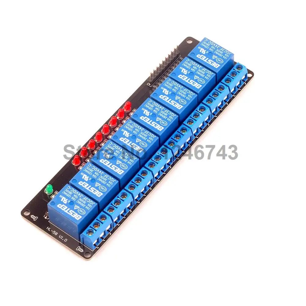 

1PCS 8 Channel Relay Module 24V lamp Low level for SCM Household Appliance Control