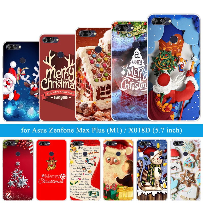 

For Asus ZenFone Max Plus M1 ZB570TL Christmas Night Cases Siliocn 5.7 inch For Zenfone Max Plus M1 X018DC ZB570TL TPU Shells