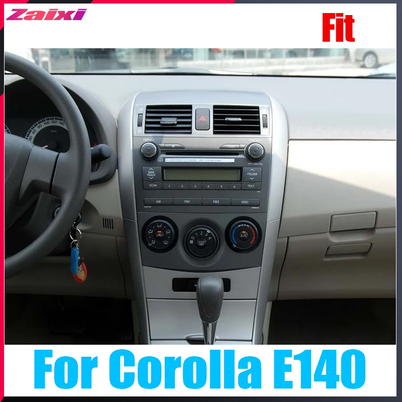 Best ZaiXi 10.4" Tesla Type Android For Toyota Corolla E140 2007~2012 Car Android DVD Player Navigation GPS Radio Multimedia system 4