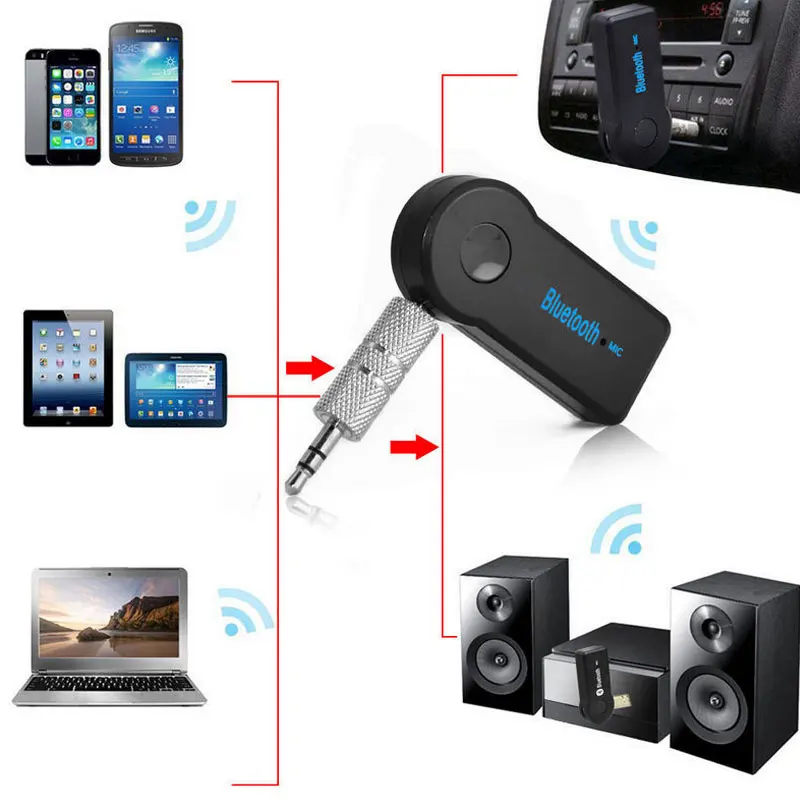 3 5 мм Jack авто Bluetooth Aux аудио стерео музыку приемника адаптер Портативный
